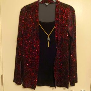 NWT VELVET & SPARKLE ATTACHED SET-S 🌟
